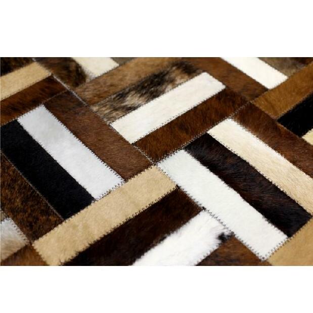 Kožený koberec 120x180 cm Kazuko TYP 02 (hovädzia koža + vzor patchwork)