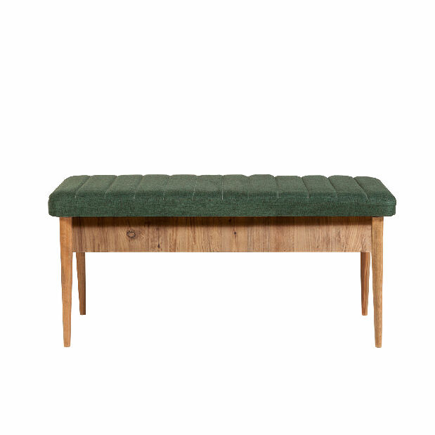 Rozkladací jedálenský stôl s 2 stoličkami a lavicou Vlasta (borovica antlantic + zelená)