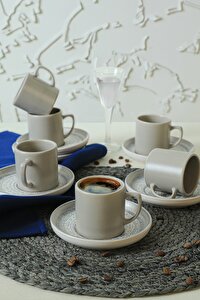 Kávová súprava (12 ks.) Kafissimo (sivá matná)