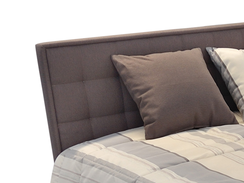 Manželská posteľ 180 cm Blanár Bobby (s roštom a matracmi) (hnedá)