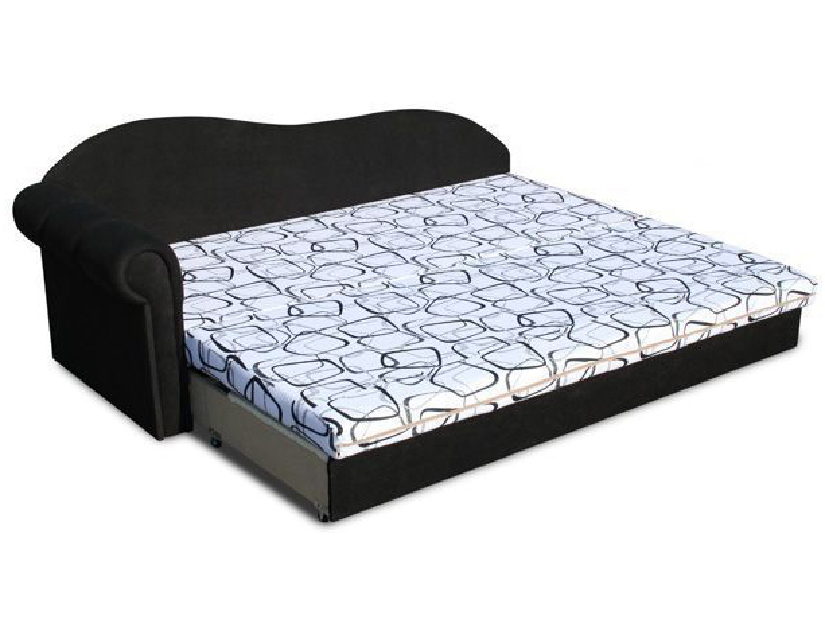 Jednolôžková posteľ (váľanda) 70 cm Lane II (Čierna 39 + Dodo 1026) (L)
