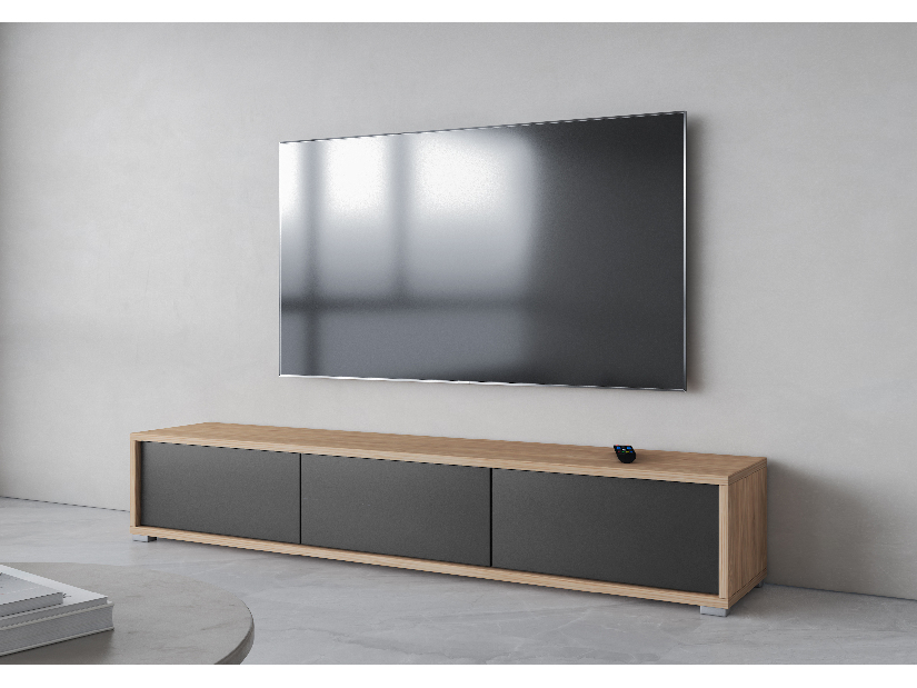 TV stolík Fiora 38 (dub olejovaný + antracit)