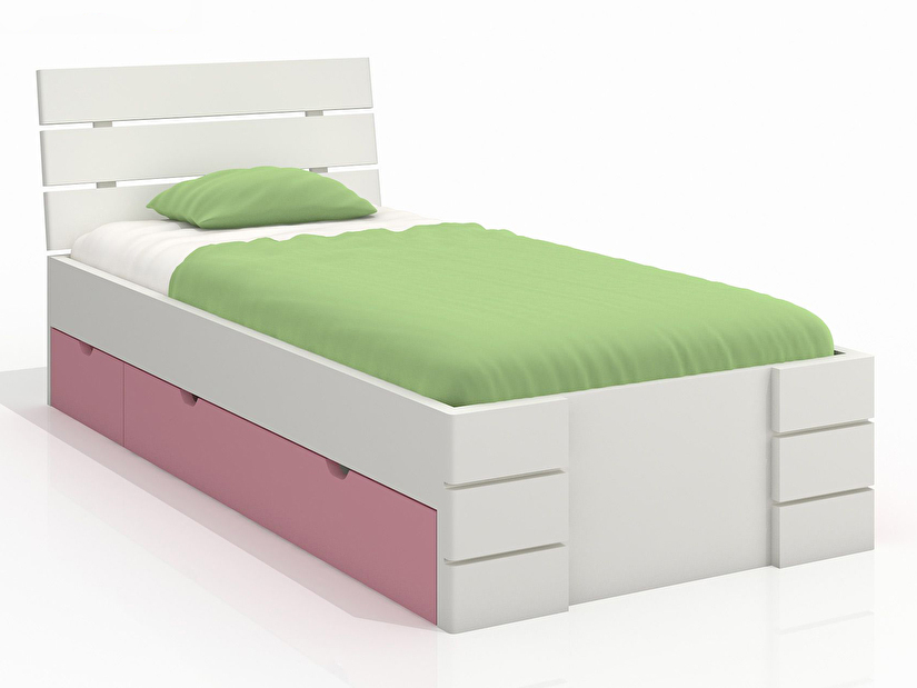 Jednolôžková posteľ 120 cm Naturlig Kids Lorenskog High Drawers (borovica) (s roštom)