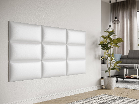 Čalúnený nástenný panel (1 ks.) Pag 60x30 cm (biela) *bazár