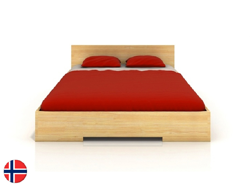Manželská posteľ 180 cm Naturlig Kirsebaer (borovica) (s roštom)