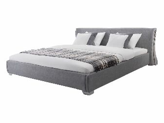 Manželská posteľ 140 cm PARNAS (s roštom) (sivá)