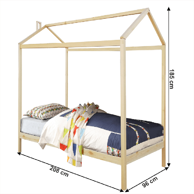 Detská posteľ 90 cm Amati (s roštom)