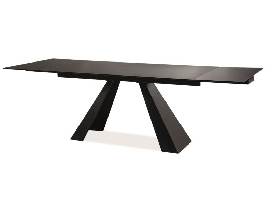 Rozkladací jedálenský stôl 160-240 cm Shelia (čierna + čierna) (pre 8 a viac osôb)
