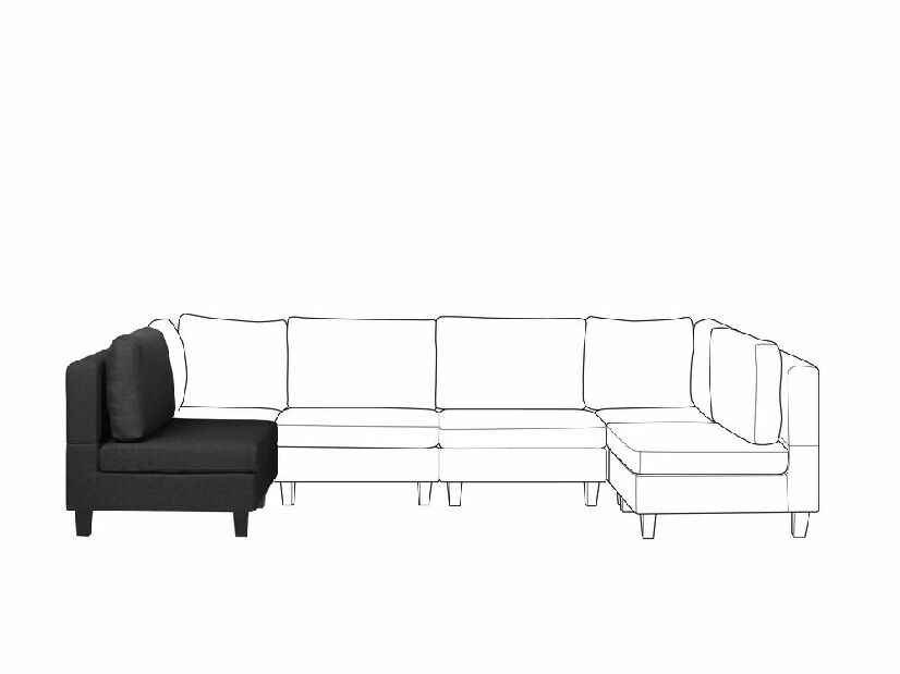 Modul stoličky FELLE (polyester) (čierna)