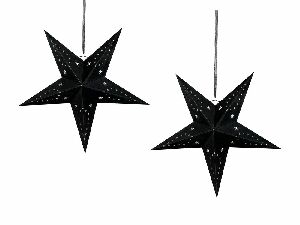 Set 2 ks závesných hviezd Monti (čierna)