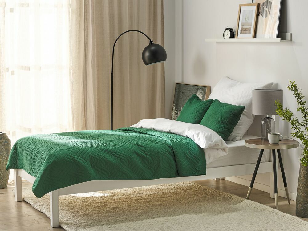 Súprava prehozu na posteľ a 2 vankúšov 160 x 220 cm Bent (zelená)