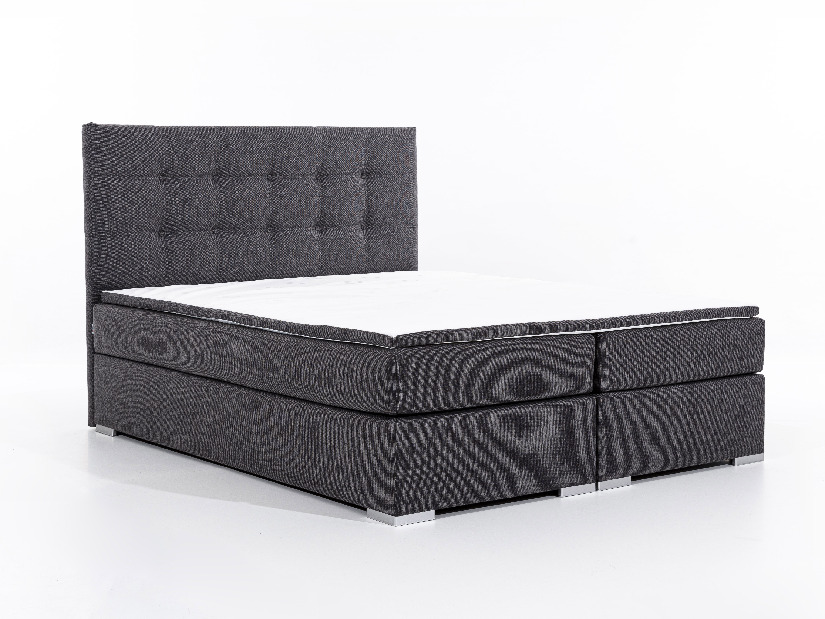 Manželská posteľ Boxspring 180 cm Irma 01 (čierna)