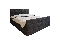 Manželská posteľ  Boxspring 200 cm Milagros 1 (čierna) (s matracom a úložným priestorom)