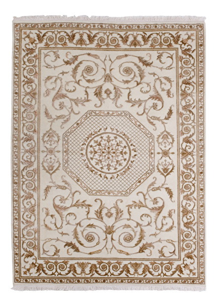 Ručne viazaný koberec Bakero Agra D33 White