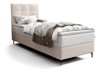 Jednolôžková posteľ 90 cm Infernus Comfort (béžová) (s roštom, s úl. priestorom)