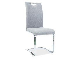 Jedálenská stolička Harold (sivá + chrómová)
