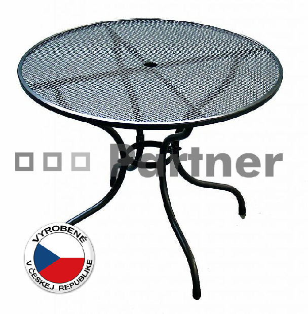 Záhradný stôl okrúhly 90 cm (kov)