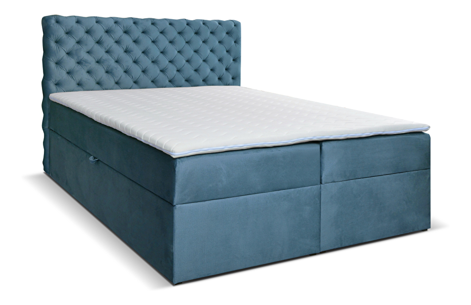 Kontinentálna posteľ 120 cm Orimis (modrá)