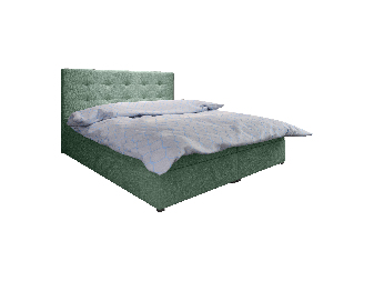 Manželská posteľ  Boxspring 160 cm Fade 1 (mätová) (s matracom a úložným priestorom)