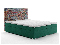 Manželská posteľ Boxspring 160 cm Rinoletto (tmavozelená + viacfarebné) (s úložným priestorom)