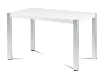 Jedálenský stôl Attas-2066-WT (biela + chróm)