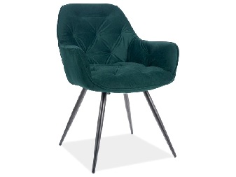 Jedálenská stolička Champlain (zelená + čierna) *výpredaj