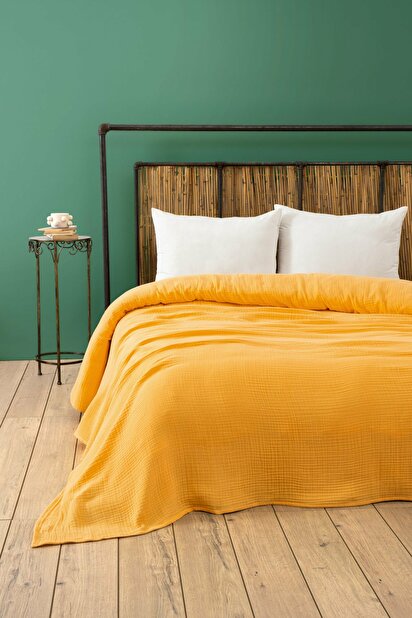 Prehoz na posteľ 220 x 250 cm Musli (žltá)
