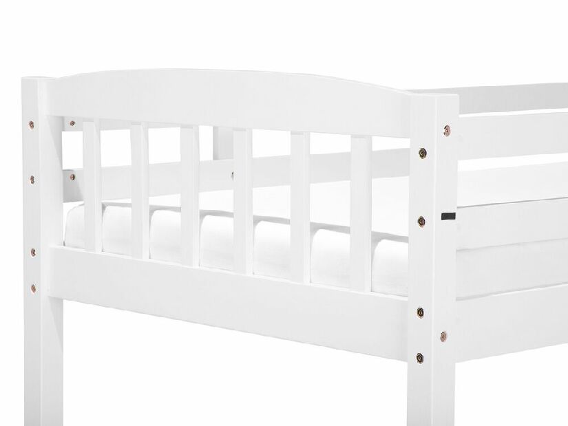 Poschodová posteľ 90 cm REWIND (s roštom) (biela)