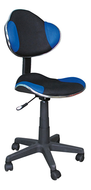 Detská stolička Q-G2 látka, čierno-modrá