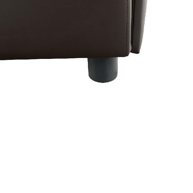 Rohová sedačka (univerzálna) Celina NEW (hnedá ekokoža + látka Berlín (hnedosivý melír)