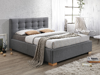 Manželská posteľ 160 cm Chan (s roštom a úl. priestorom)