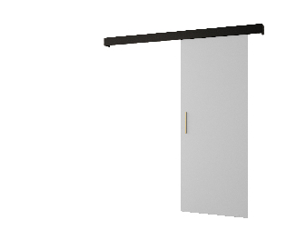 Posuvné dvere 90 cm Sharlene I (biela matná + čierna matná + zlatá)