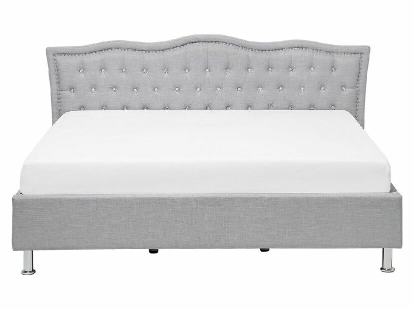 Manželská posteľ 160 cm MATH (s roštom) (sivá)