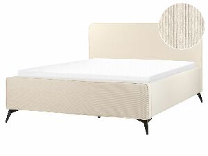 Manželská posteľ 160 cm Vardiel (béžová) (s roštom)