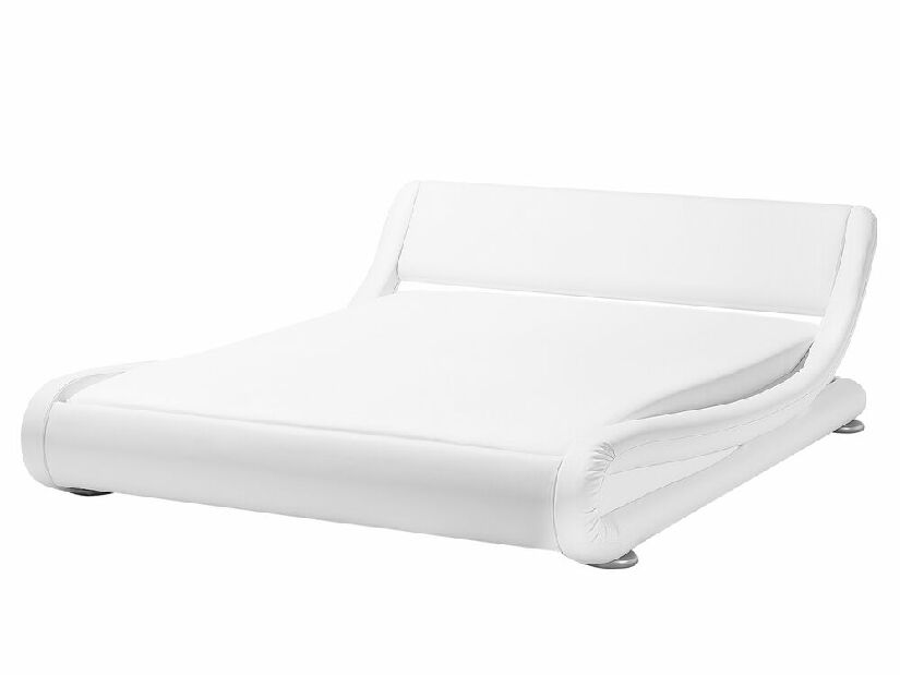 Manželská posteľ 160 cm AVENUE 2 (s roštom) (biela)