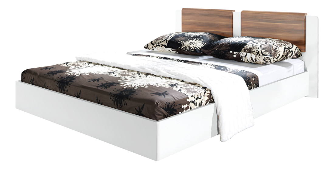 Manželská posteľ 160 cm Montana MT 31 biela+slivka
