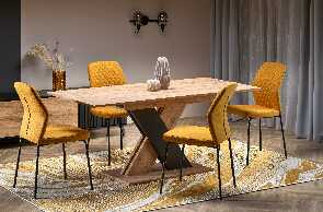 Jedálensky stôl Xavier (dub wotan + čierna)