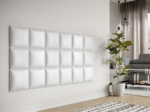 Čalúnený nástenný panel Pazara 30x30 (ekokoža soft 017 (biela)