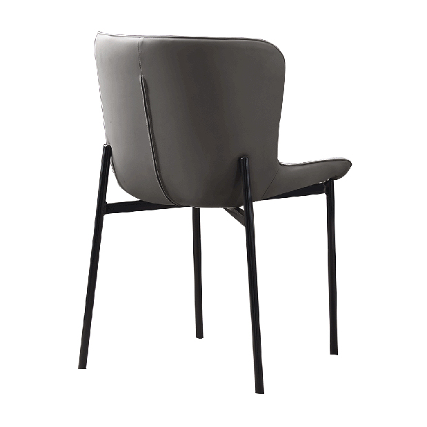 Jedálenská stolička Polarit (sivobiele káro + tmavosivá)