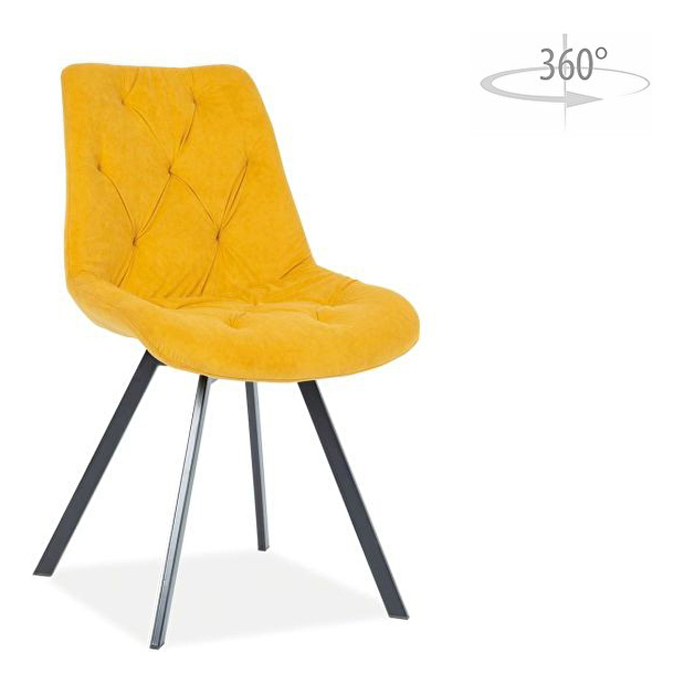 Jedálenská stolička Vennie (žltá + čierna)