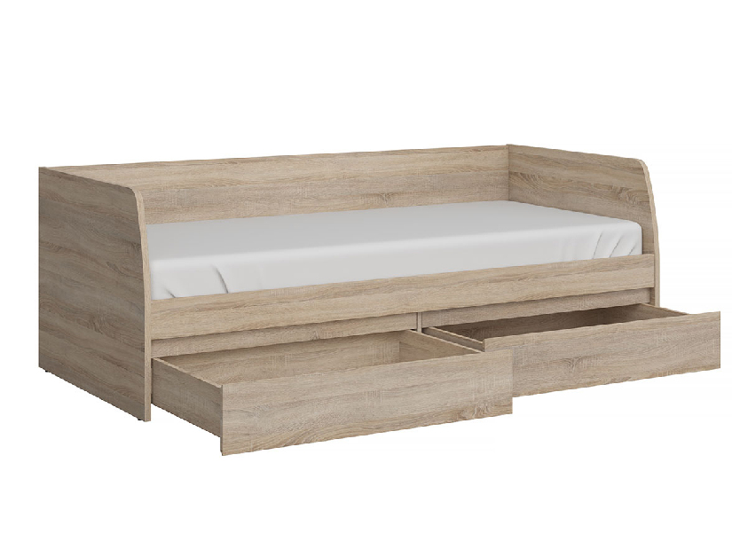 Jednolôžková posteľ 90 cm Noella (dub sonoma) (s roštom)
