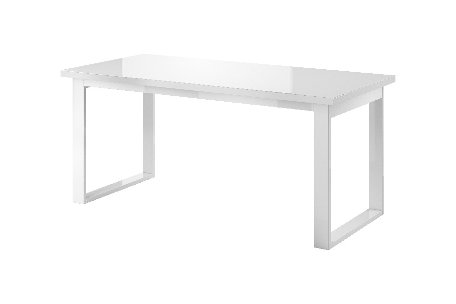 Jedálenský stôl Henry Typ 92 (pre 6 až 8 osôb) (biela + biely vysoký lesk)