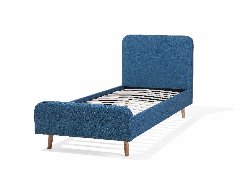 Dětská posteľ 90 cm ROME (s roštom) (modrá)