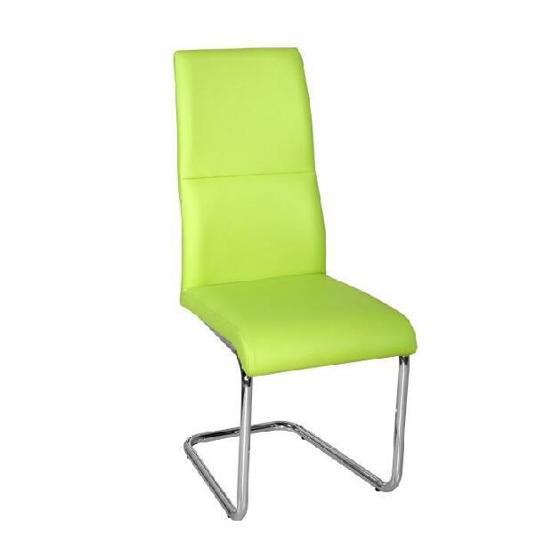Jedálenská stolička Blissia (zelená + chróm)