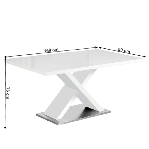 Jedálenský stôl 160 cm Farni (biela)