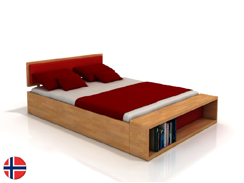 Manželská posteľ 180 cm Naturlig Invik (buk) (s roštom)