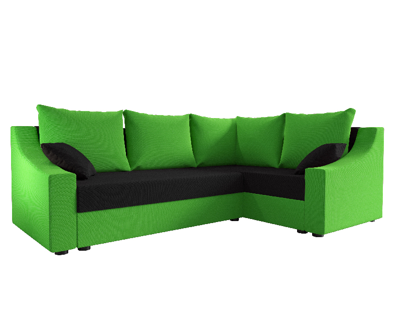 Rohová sedacia súprava Opal Plus (zelená + čierna) (P)