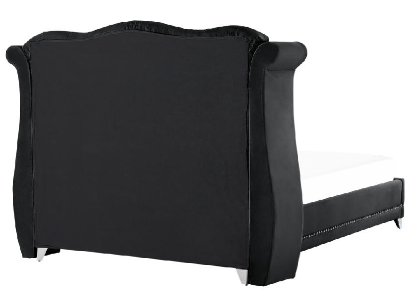 Manželská posteľ 160 cm ATREY (polyester) (čierna) (s roštom)