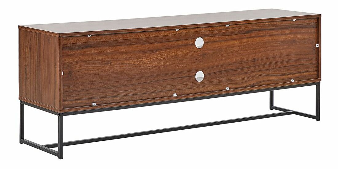 TV stolík/skrinka NAVVEA (tmavé drevo + biela)