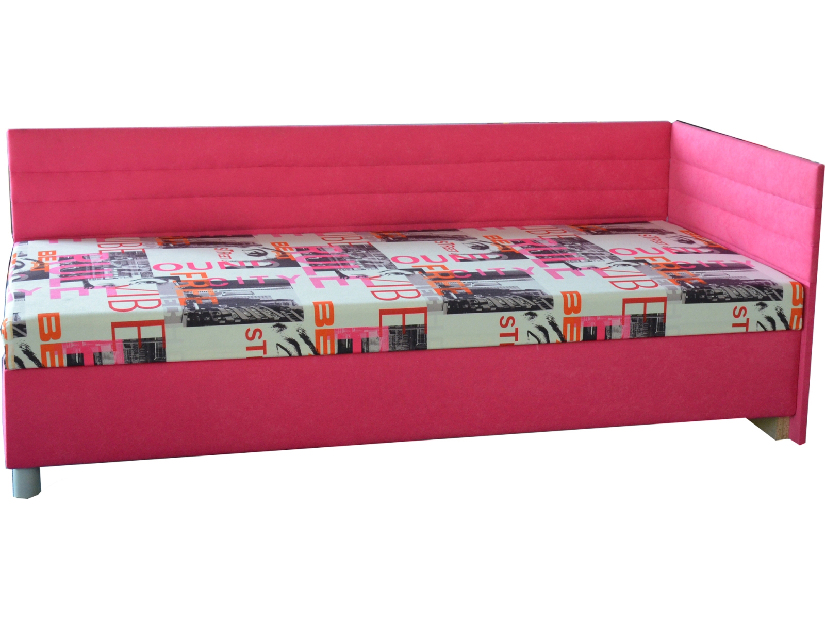 Jednolôžková posteľ (váľanda) 90 cm Etile 2 (so 7-zónovým matracom lux) (P) *výpredaj
